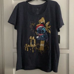 Disney Stitch Christmas tshirt XXL New